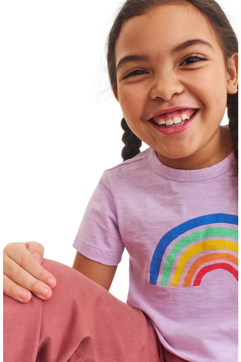 Kids Cutout Rainbow Tee, Alternate, color, Hydrangea
