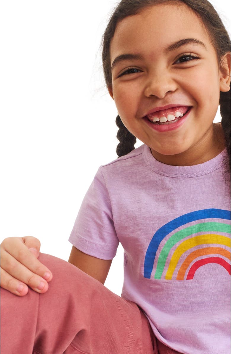Primary Kids Cutout Rainbow Tee, Alternate, color, Hydrangea