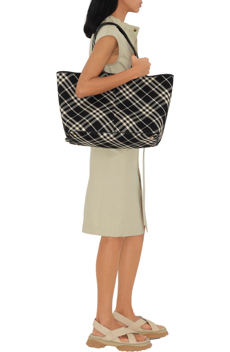 Burberry Medium Check Tote, Alternate, color,