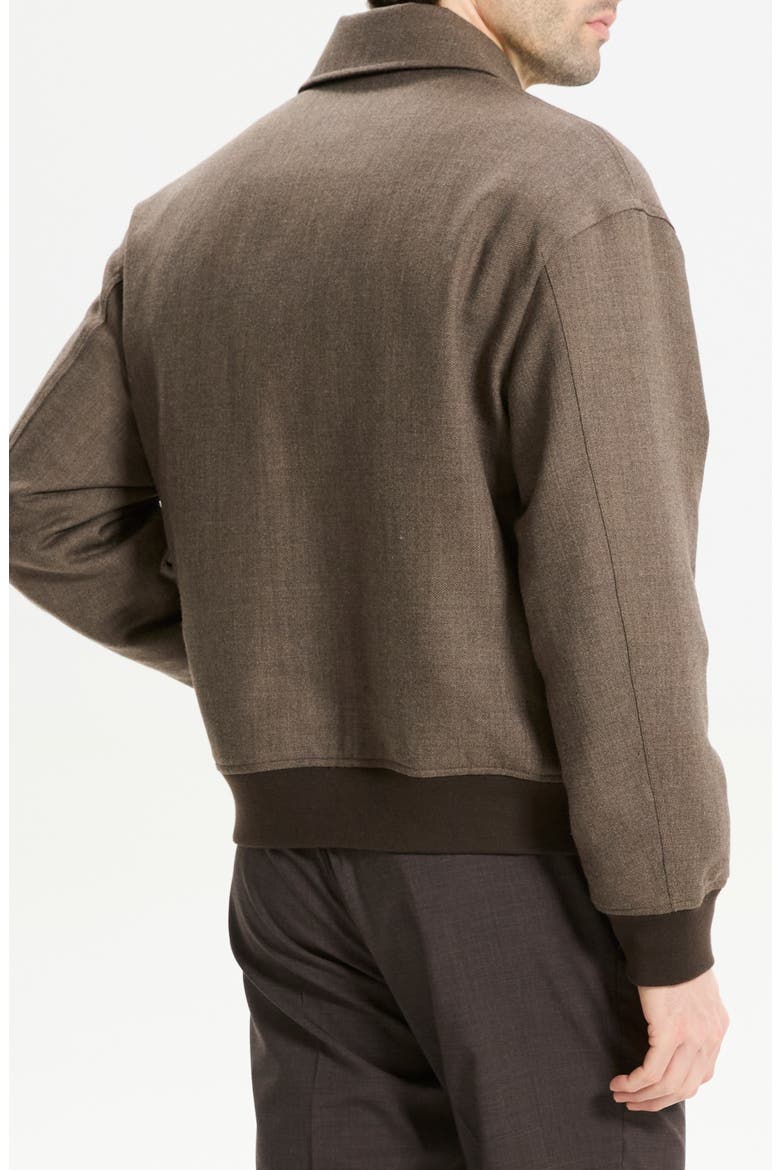 Virgin Wool Modern Aviator Jacket, Alternate, color, FEATHER