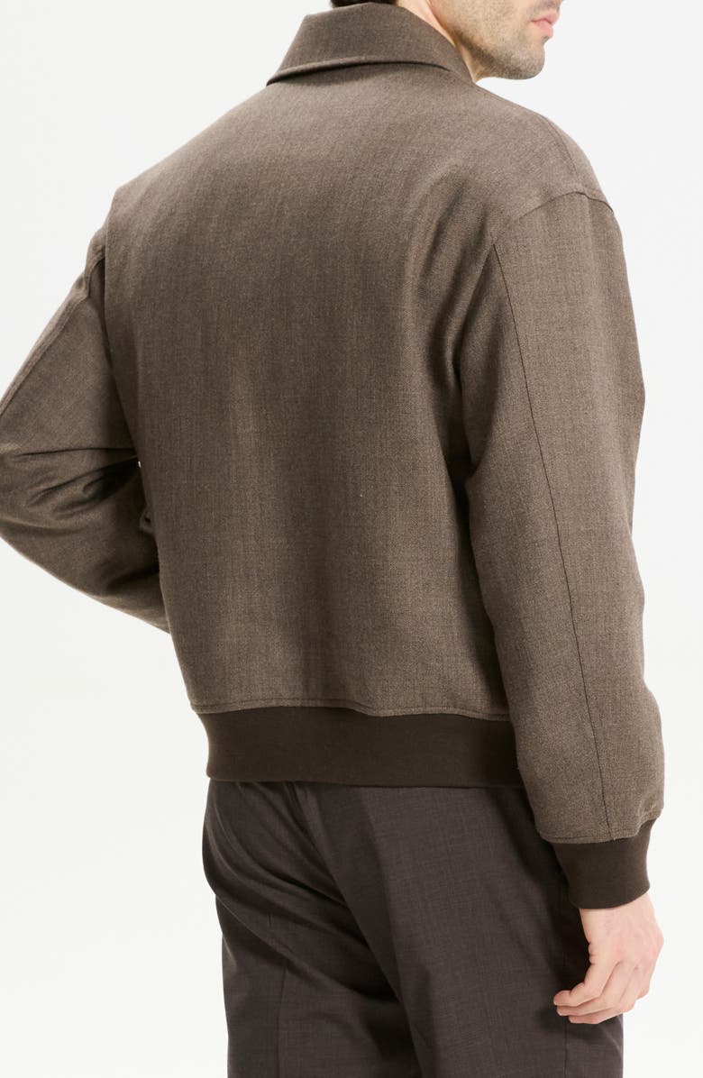 Theory Virgin Wool Modern Aviator Jacket, Alternate, color, Feather