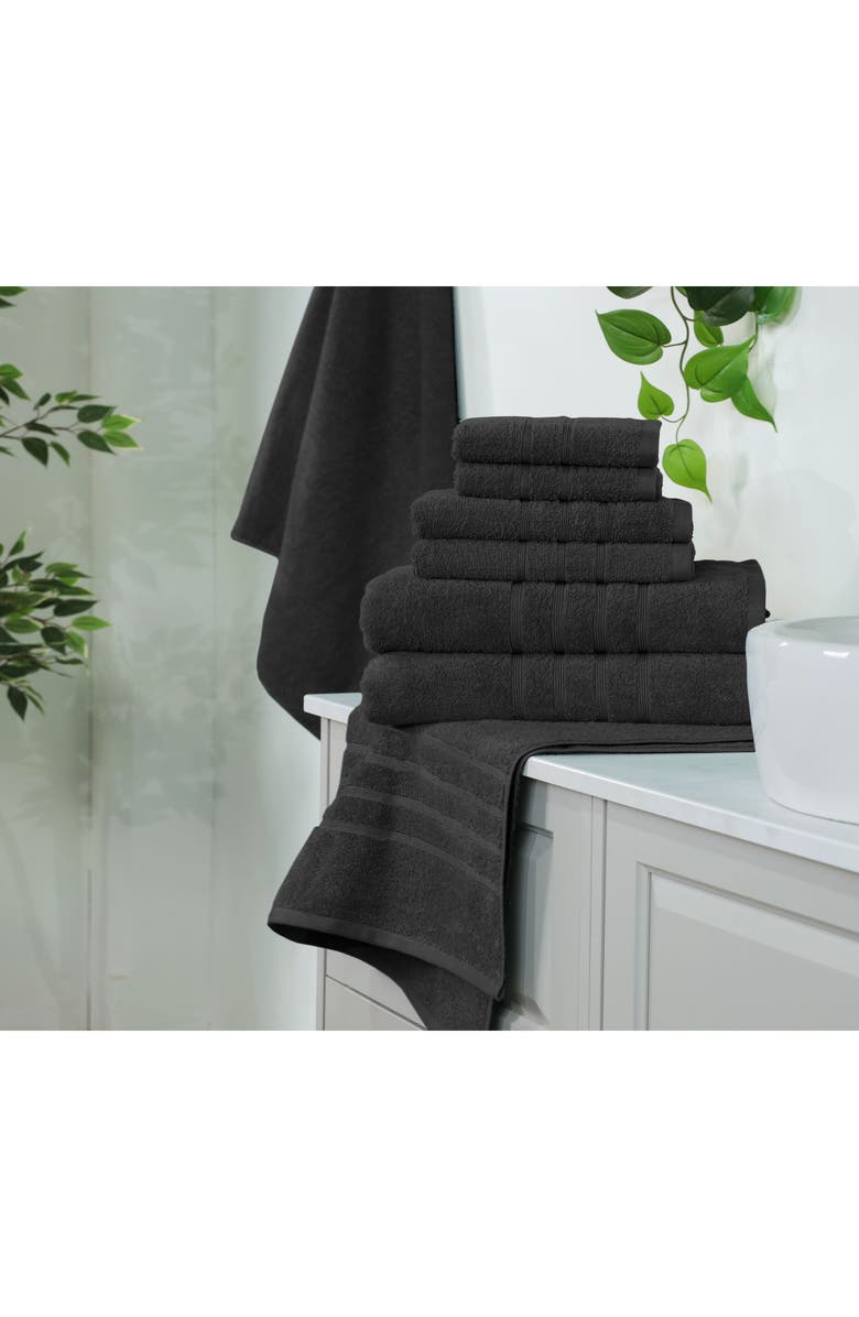 Martex Ultimate 6-Piece Towel Set, Alternate, color, Black