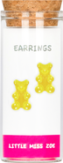 Little Miss Zoe Kids' Sterling Silver Gummy Bear Stud Earrings in Gift Bottle