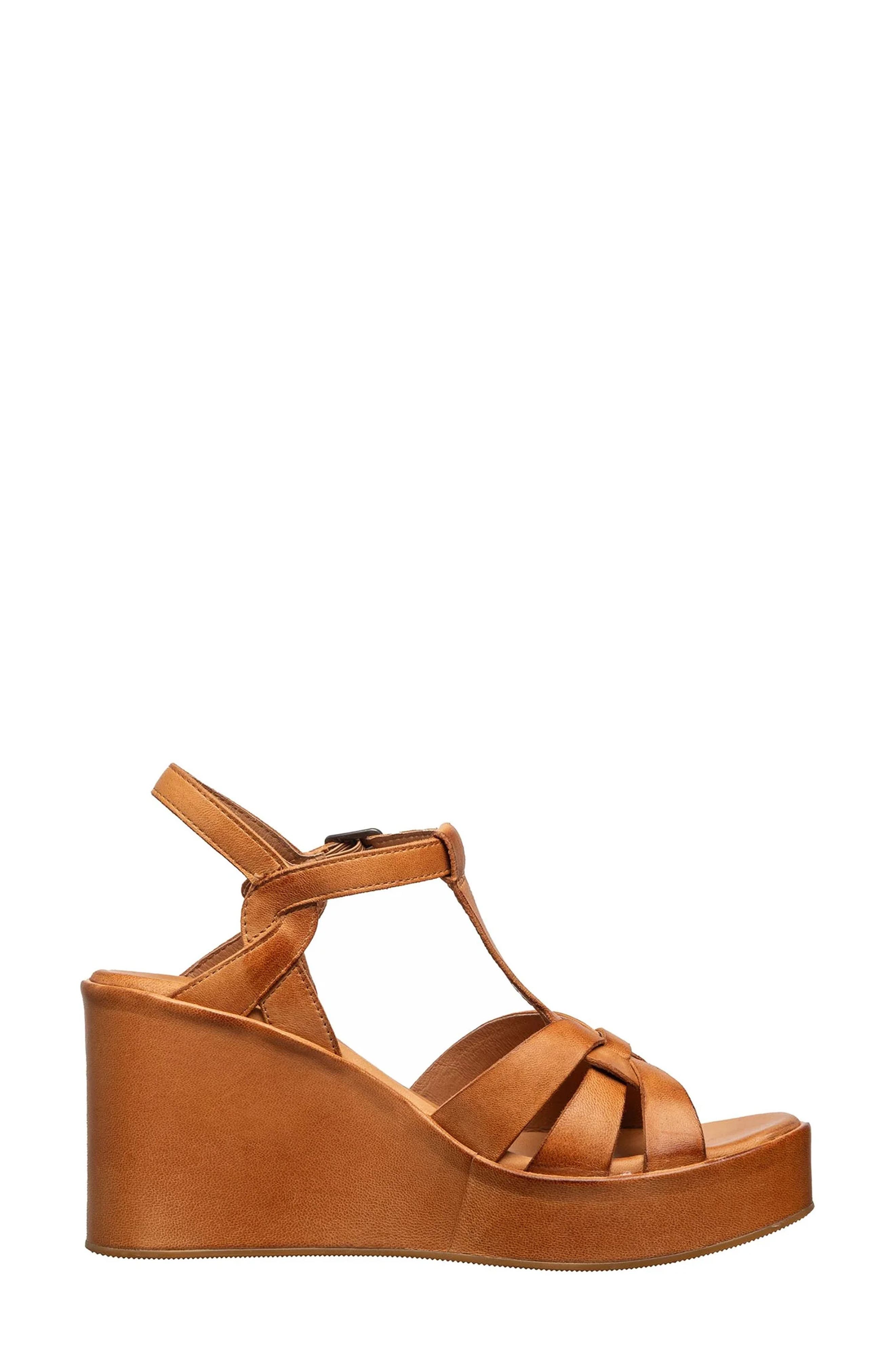 ANTELOPE Rasha T-Strap Platform Wedge Sandal, Alternate, color, Taupe