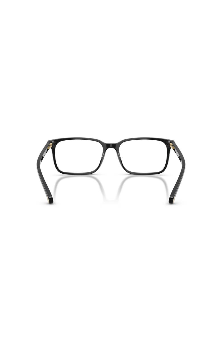 Brooks Brothers 54mm Rectangle optical glasses, Alternate, color, Black