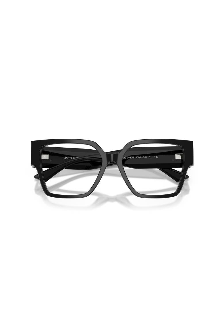53mm Square optical glasses, Alternate, color, Black