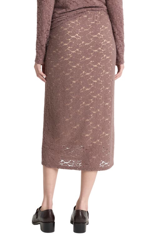 Vince Lace Midi Skirt In Brown