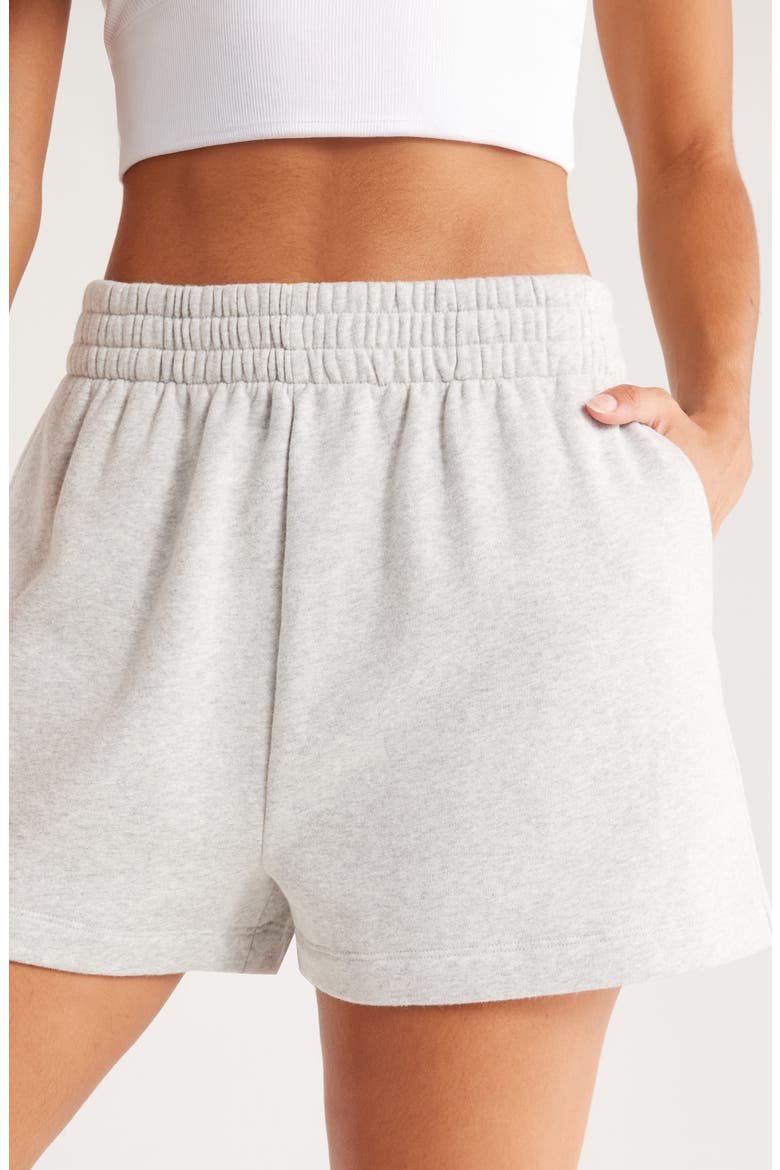Ultracozy Fleece Sweat Shorts, Alternate, color, GREY LIGHT HEATHER