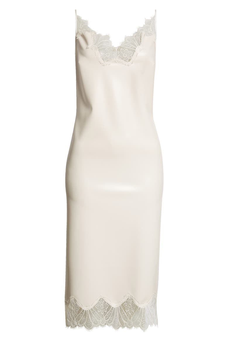 Latex & Lace Slipdress, Alternate, color, WHITE