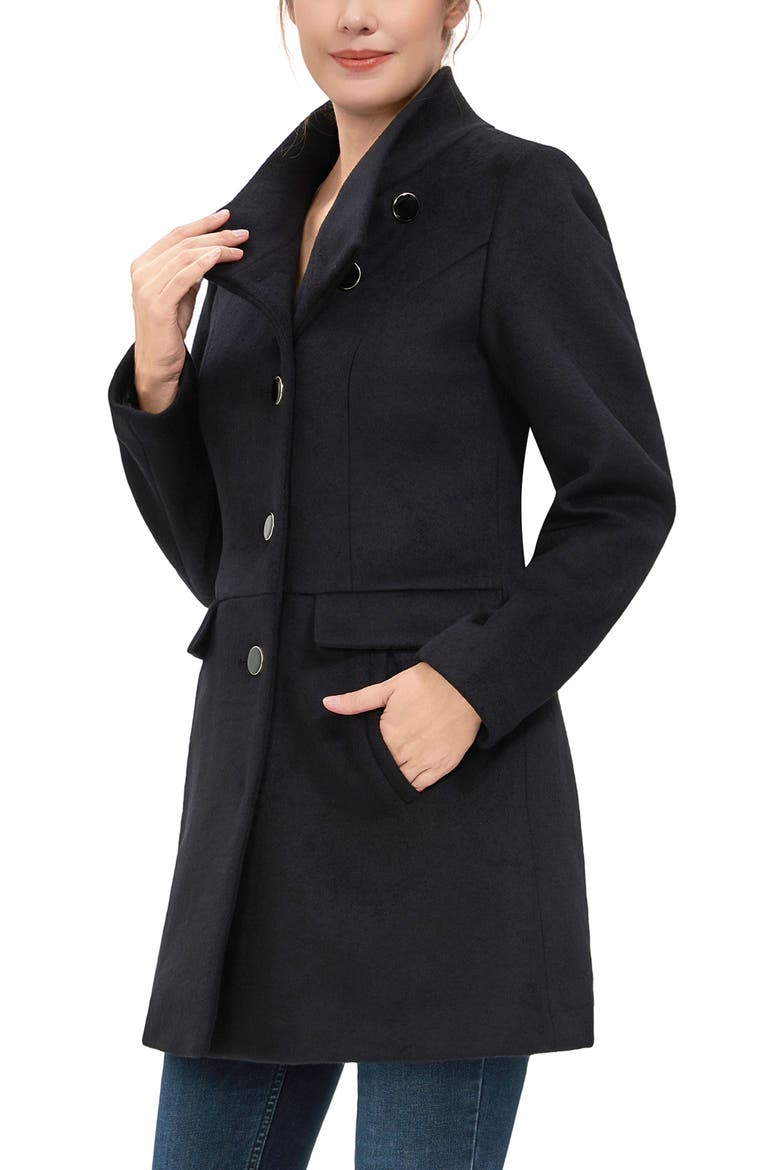 Women's Olivia Wool Blend Walking Coat, Alternate, color, Black