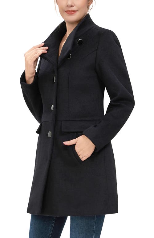 Kimi & Kai Olivia Wool Blend Walking Coat In Black