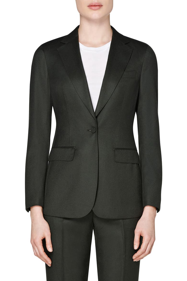 Cameron Single Breasted Wool Jacket, Main, color, GREEN