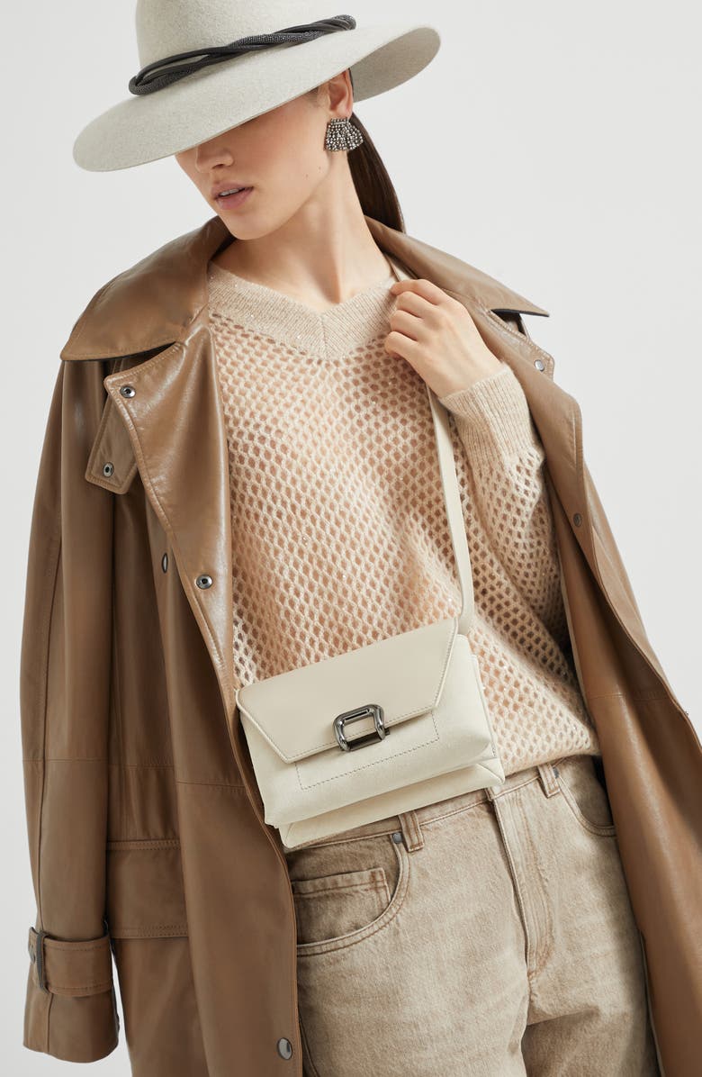 Brunello Cucinelli Sartorial small bag, Alternate, color, Ivory