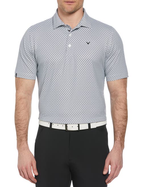 Callaway Big & Tall Gradient Chevron Print Polo Shirt in Caviar 