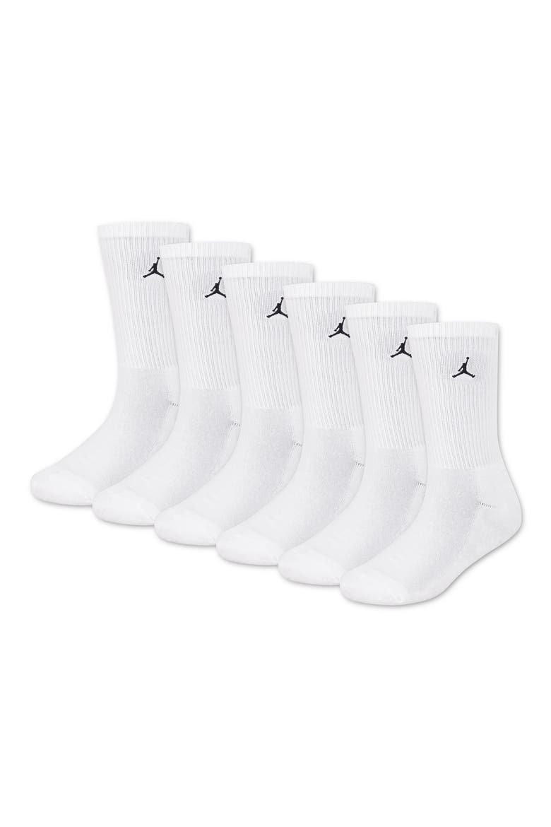 Kids' Assorted 6-Pack Everyday Essentials Crew Socks, Main, color, WHITE