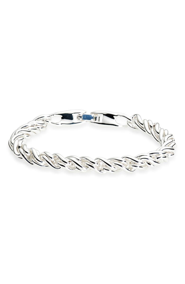 Jenny Bird Rizzo Chain Bracelet, Main, color, High Polish Silver