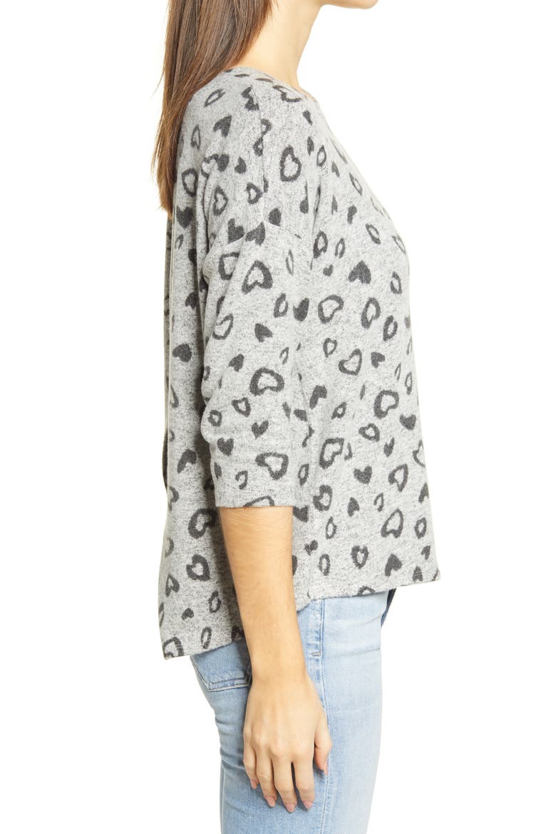 Heart Hacci Knit Top, Alternate, color, H. GREY HEARTS