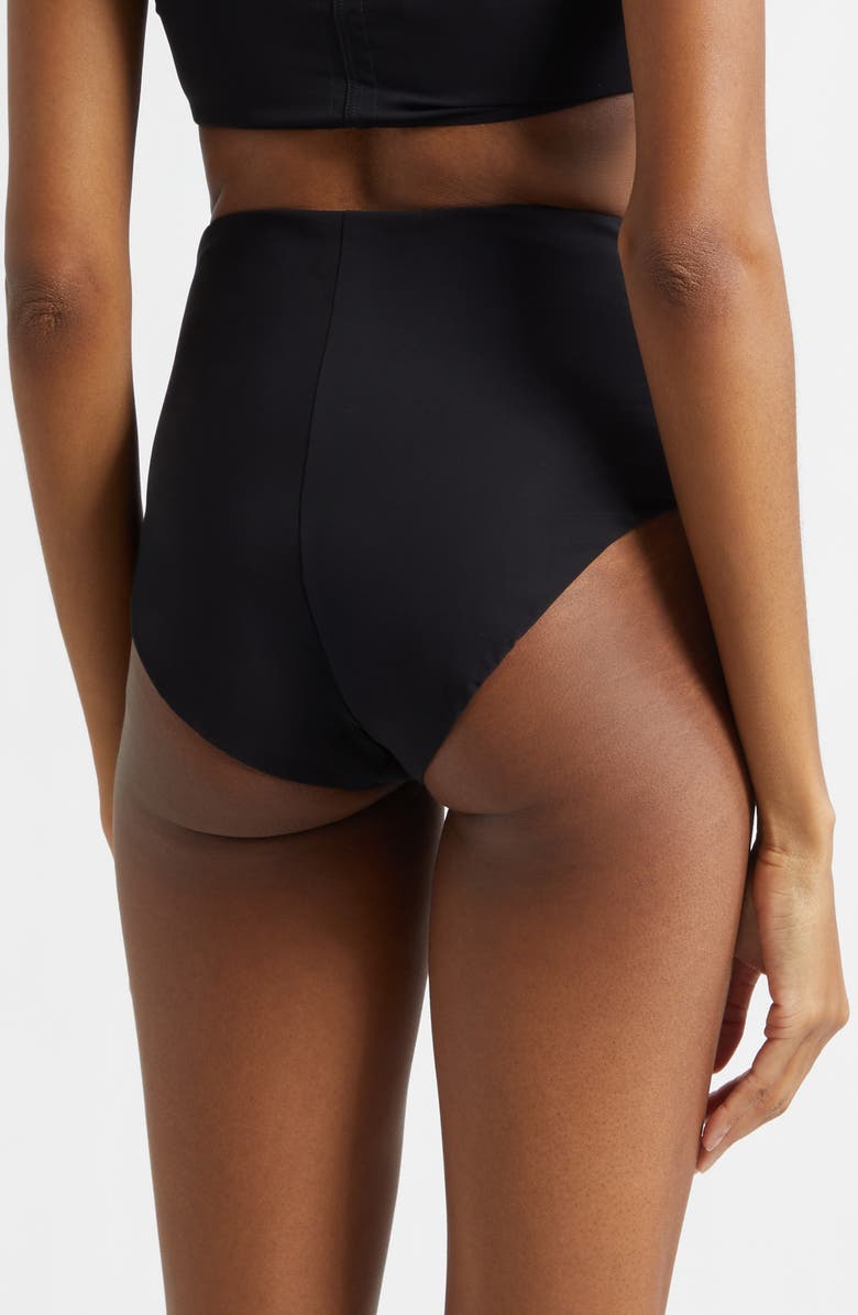 Rick Owens High Waist Bikini Bottoms, Alternate, color, Black