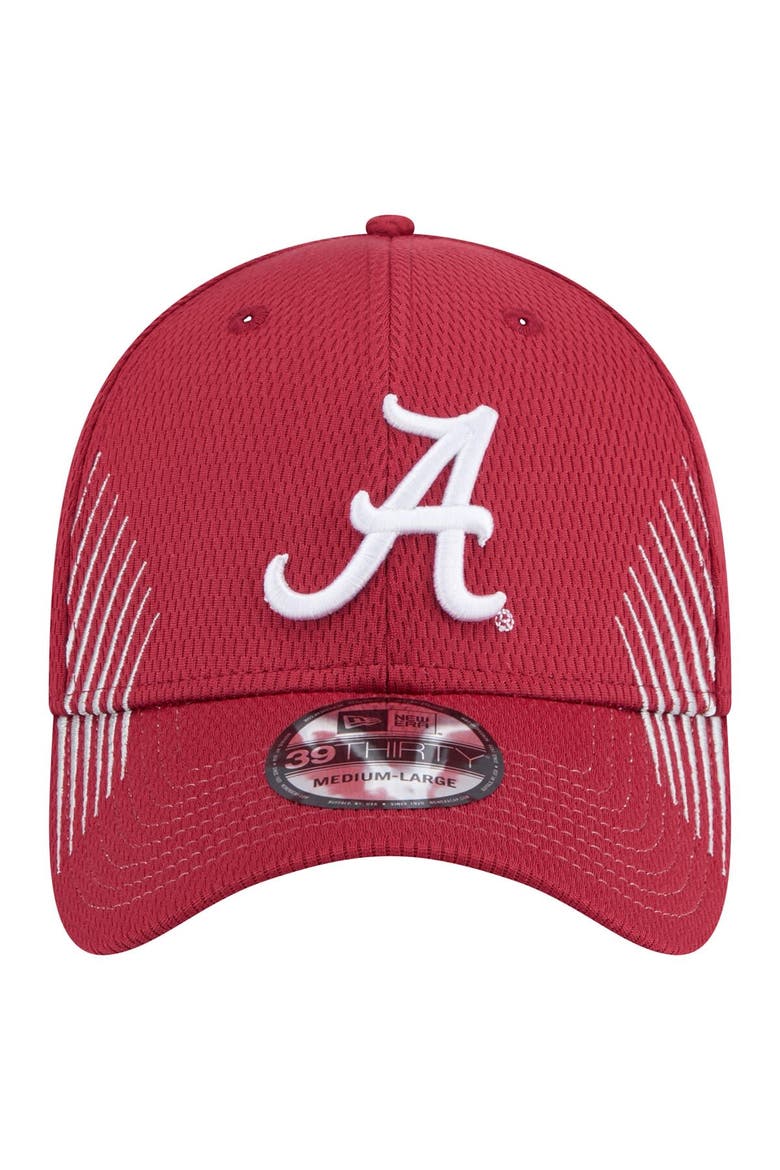 Men's New Era Crimson Alabama Crimson Tide Active Slash Sides 39THIRTY Flex Hat, Alternate, color, Crimson