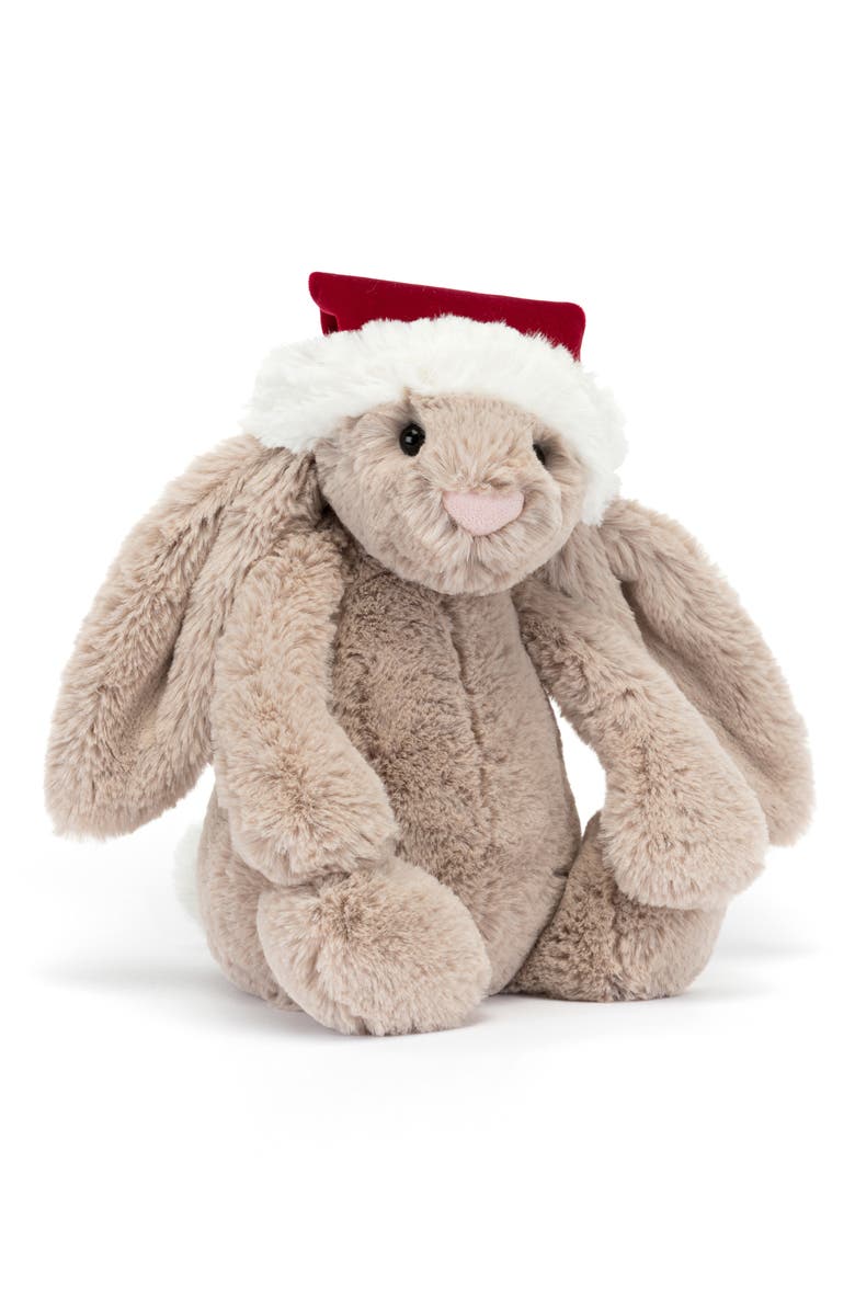 Jellycat Bashful Christmas Bunny Stuffed Animal, Main, color, 