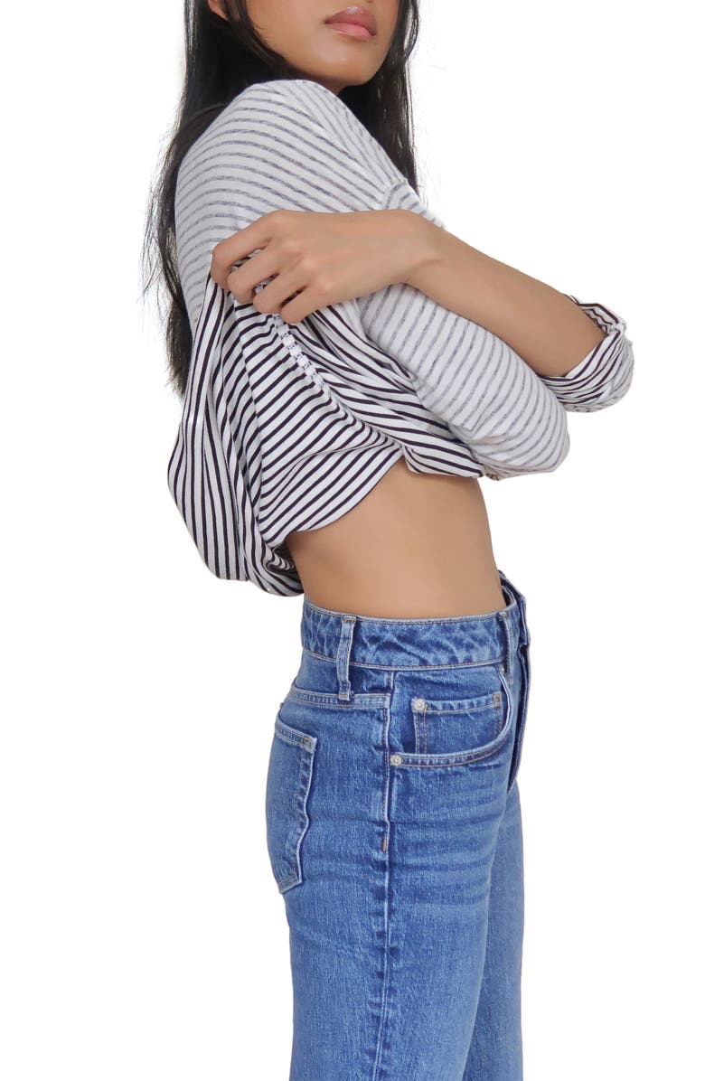 Free People Be Free Mock Neck Stripe Tunic, Alternate, color,