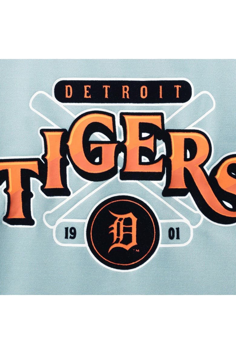Women's The Wild Collective Light Blue Detroit Tigers Open Back Twist-Tie Tank Top, Alternate, color, Blue