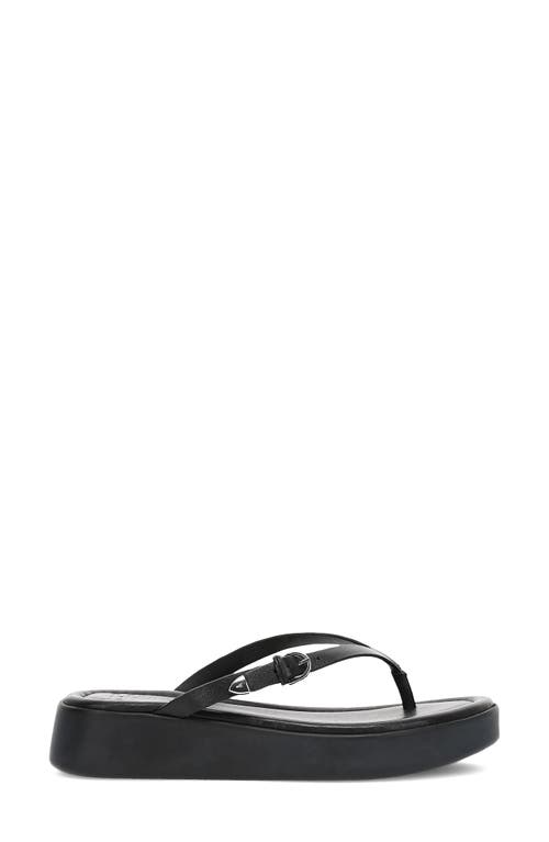 Frye Maya Buckle Platform Flip Flop In Black