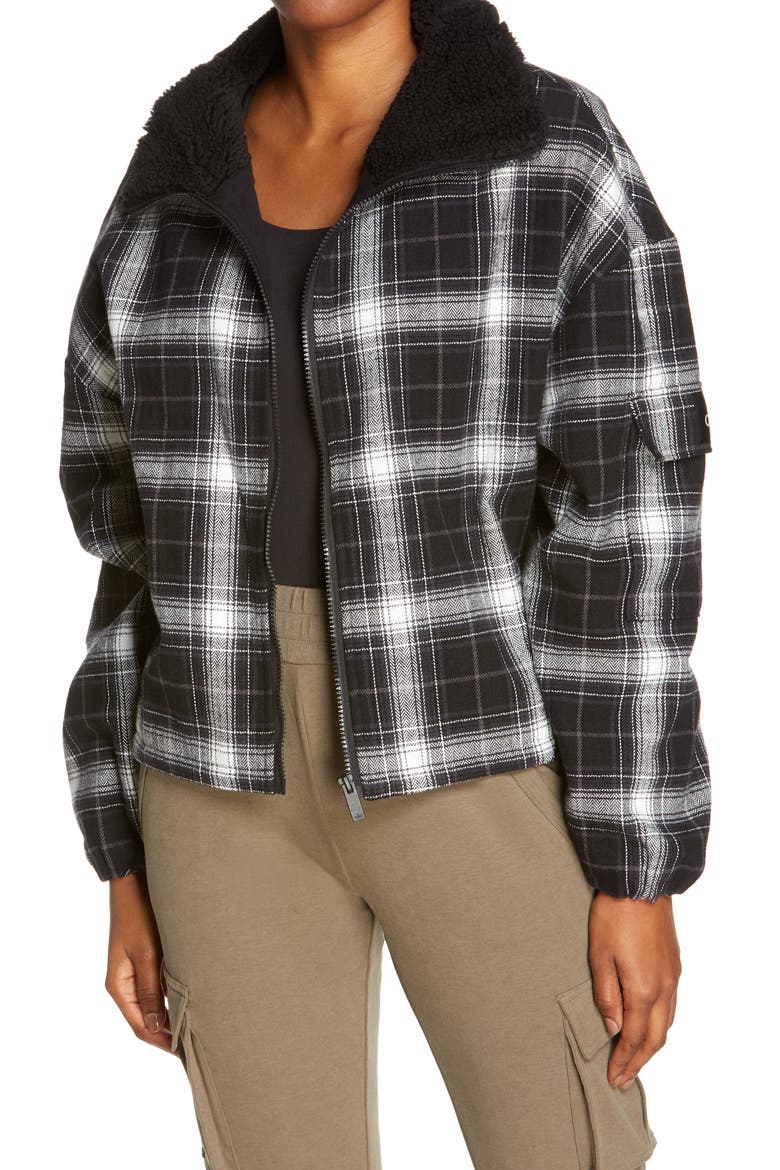 Heritage Plaid Jacket, Main, color, BLACK/ WHITE