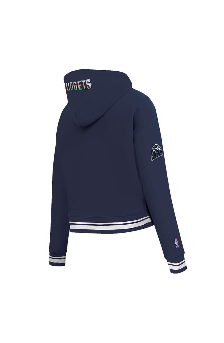PRO STANDARD Women's Pro Standard Navy Denver Nuggets 2024/25 City Edition Cropped Pullover Hoodie, Alternate, color,