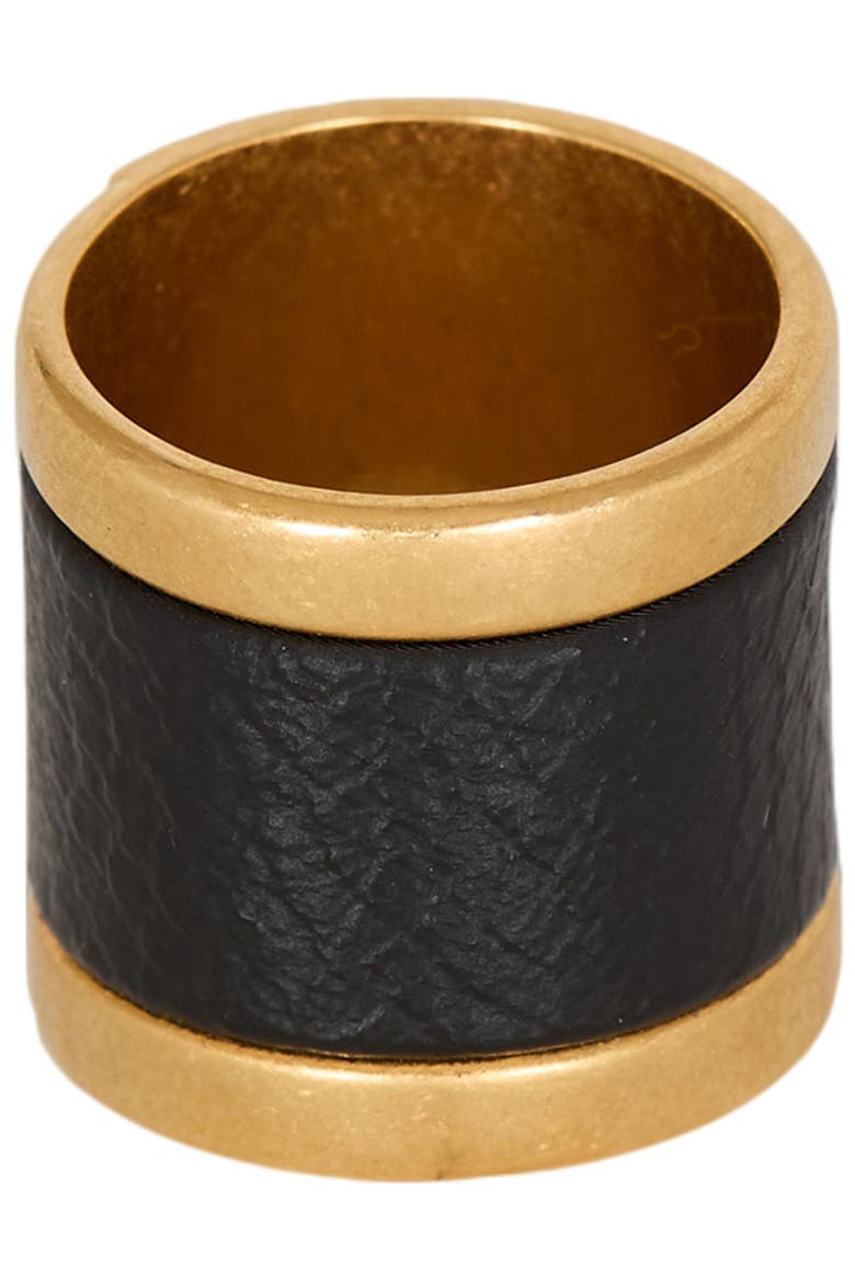 Anthem ring in brass and resin, Alternate, color, black