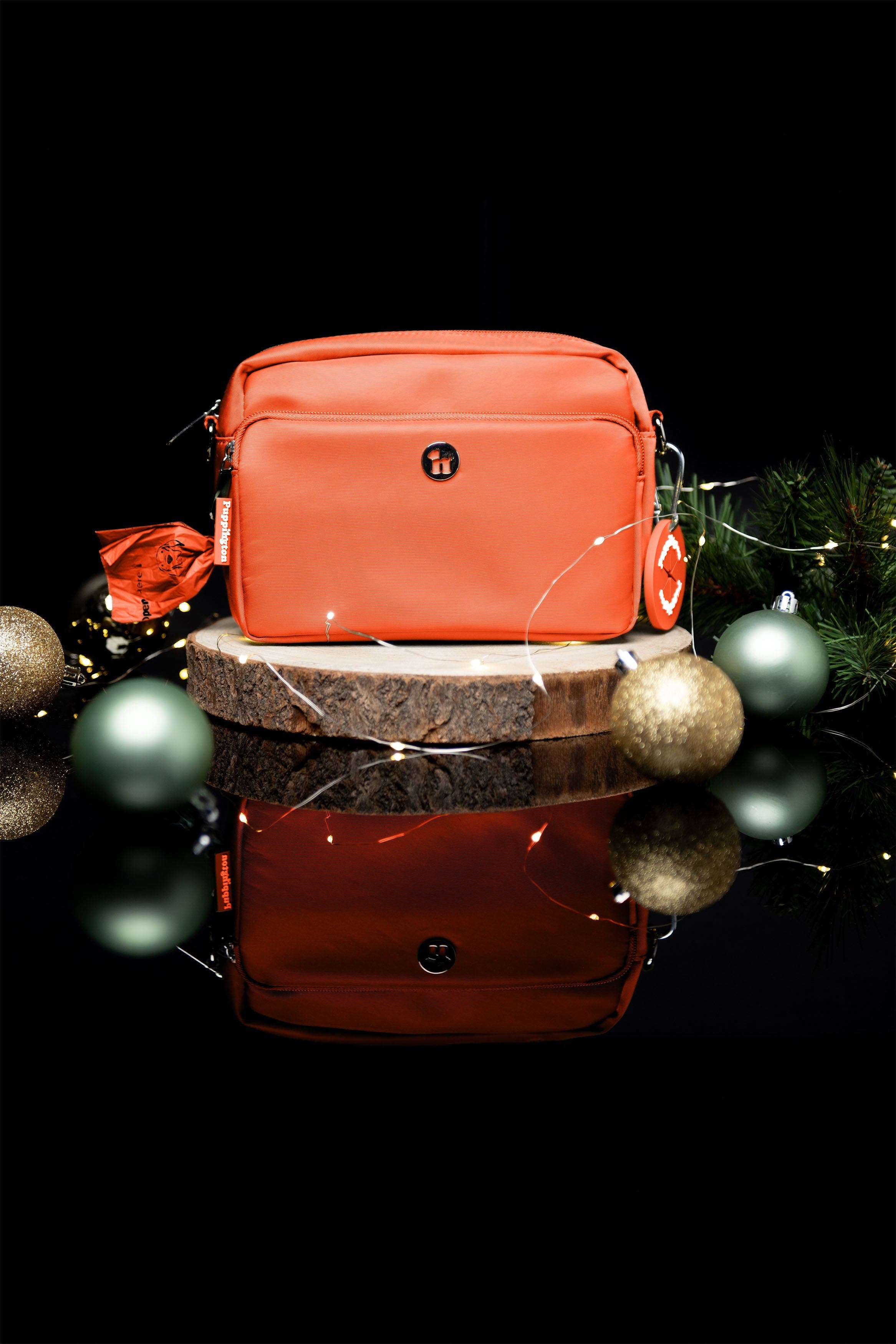 3-in-1 Dog Walking Bag with Poop Bags, Alternate, color, Poppy Orange