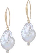ALBISIA Silver Baroque Pearl Earrings