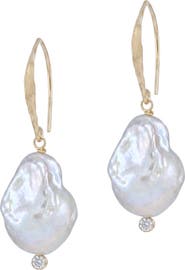 ALBISIA Silver Baroque Pearl Earrings