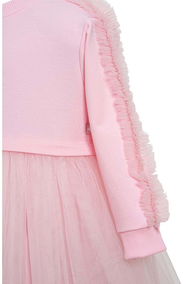 Ruffle Sweatshirt Dress, Alternate, color, Pink Rose