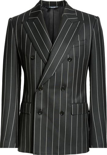 【送料 関税込】 DOLCE&GABBANA STRIPED DOUBLE BREAST JACKET Dolce&Gabbana Sicilia Fit Pinstripe Double Breasted Wool