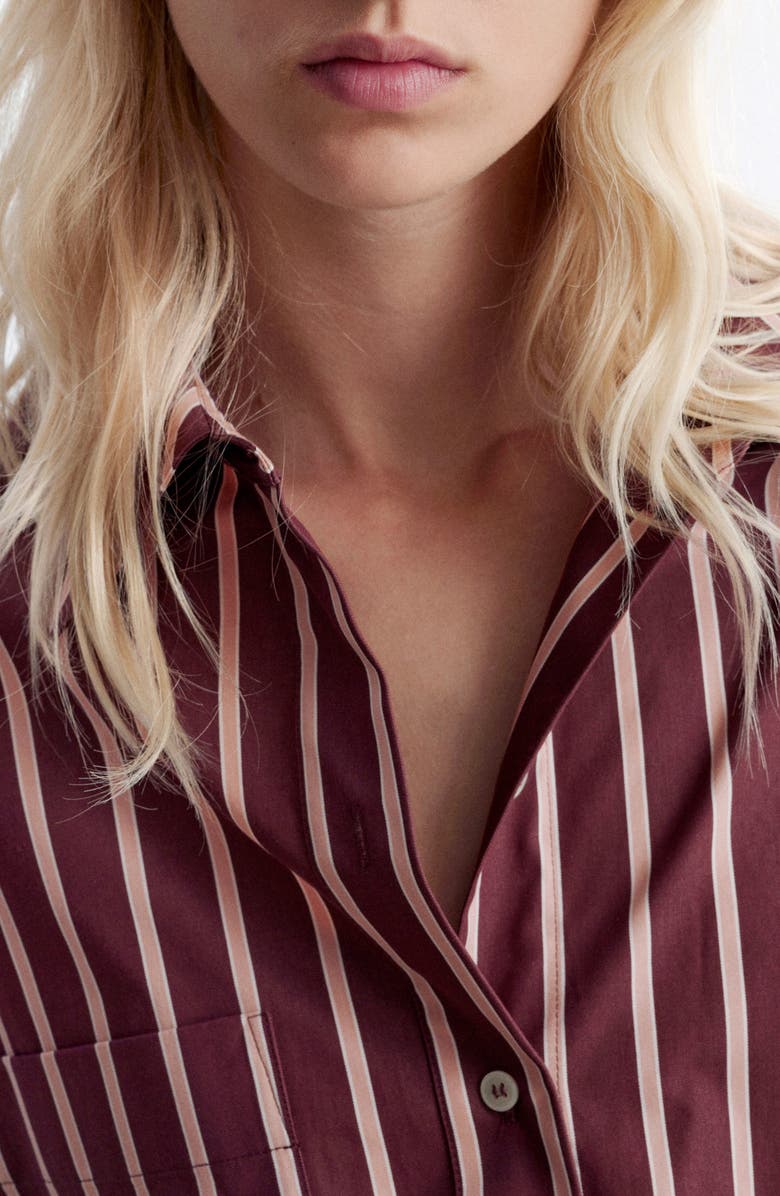 & Other Stories Stripe Oversize Cotton Button-Up Shirt, Alternate, color,