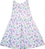 Florence Eiseman Butterfly Print Dress with Back Bow