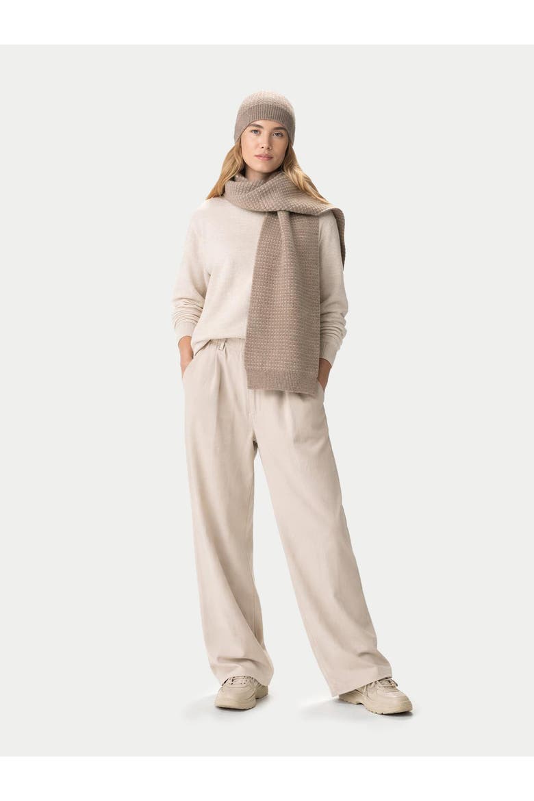 Cashmere Waffle Knit Hat, Alternate, color, taupe
