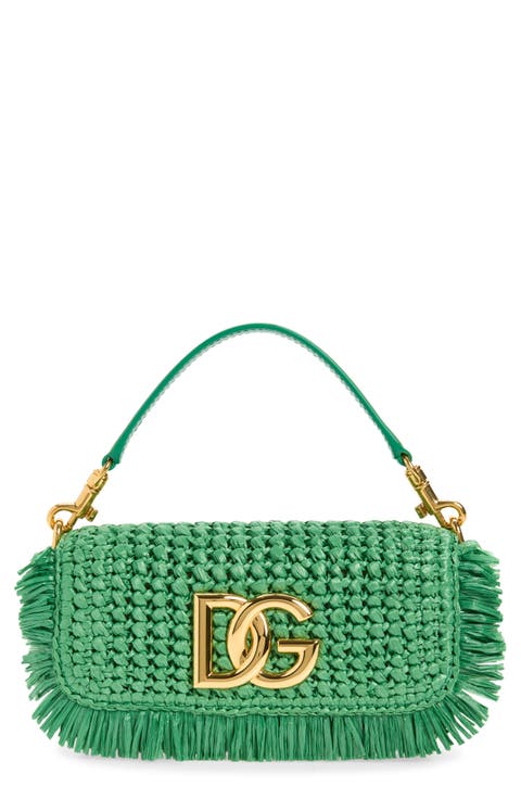 Faux Raffia Shoulder Bag
