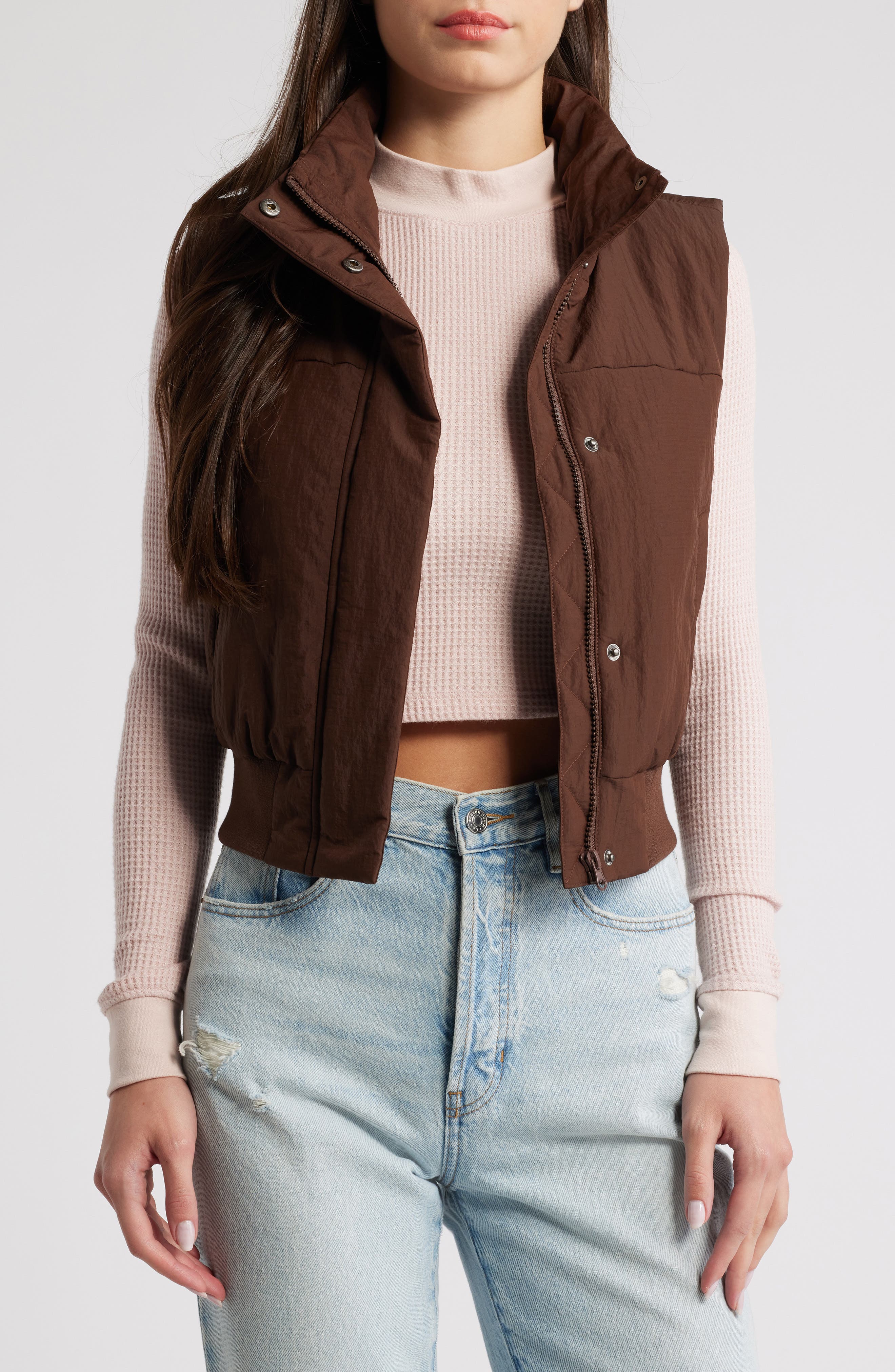 Crop Puffer Vest
