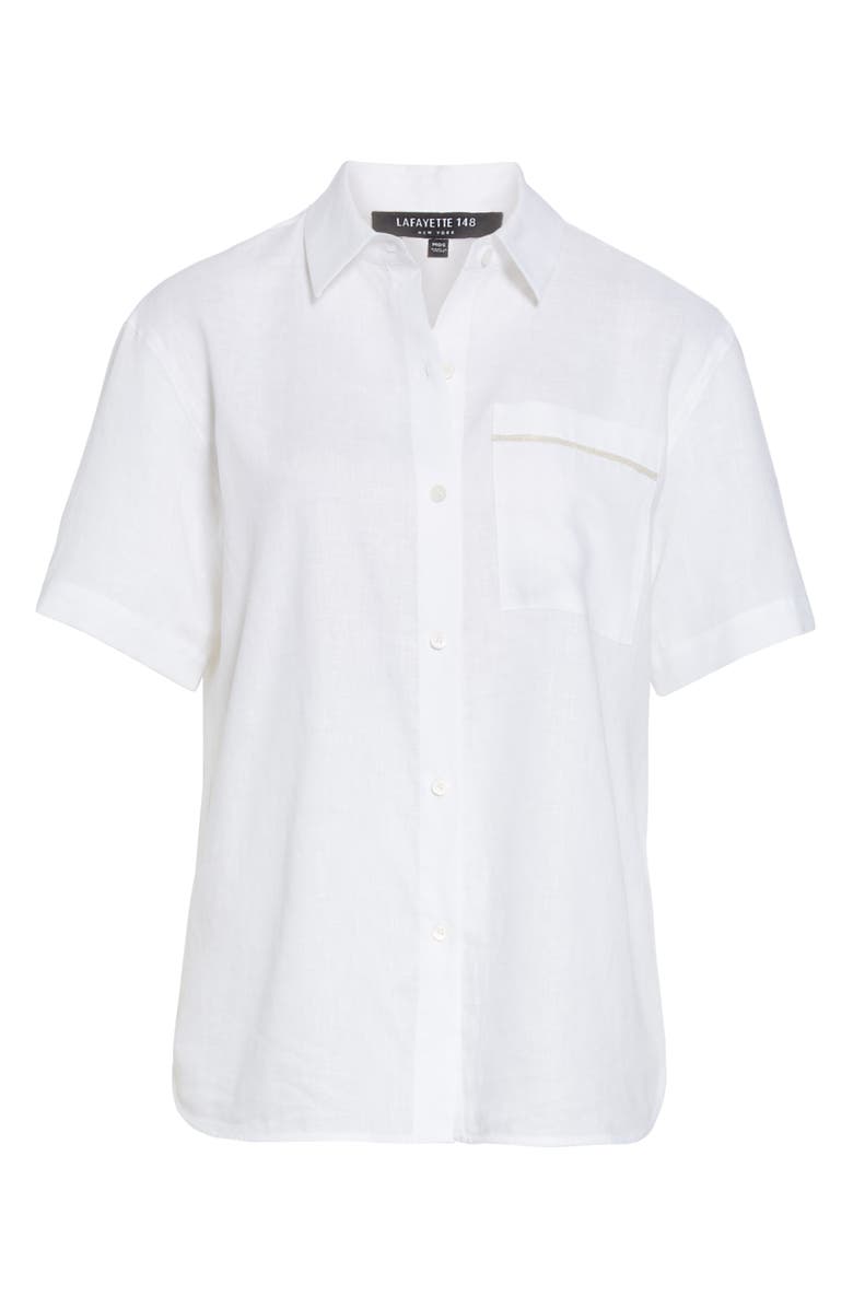 Lafayette 148 New York Justice Linen Shirt, Alternate, color, 