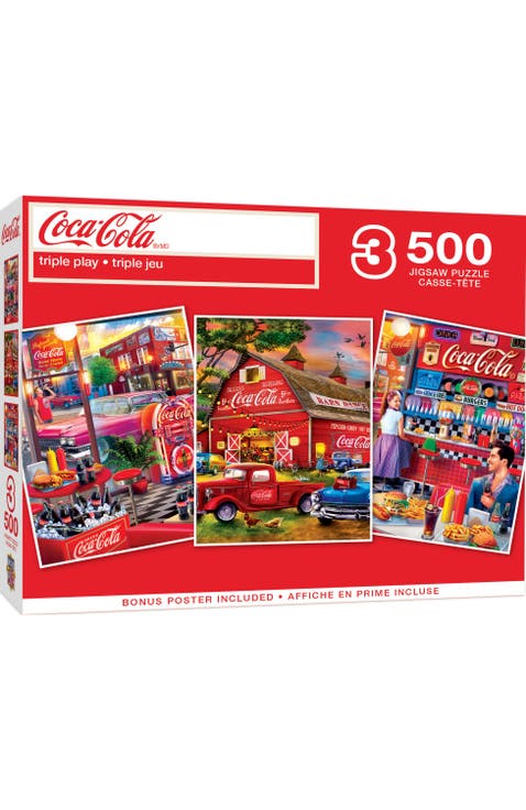 Coca-Cola 500 Piece Puzzles 3-Pack