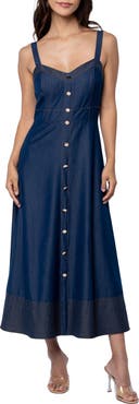 CIEBON Molli Seamed Chambray Sundress
