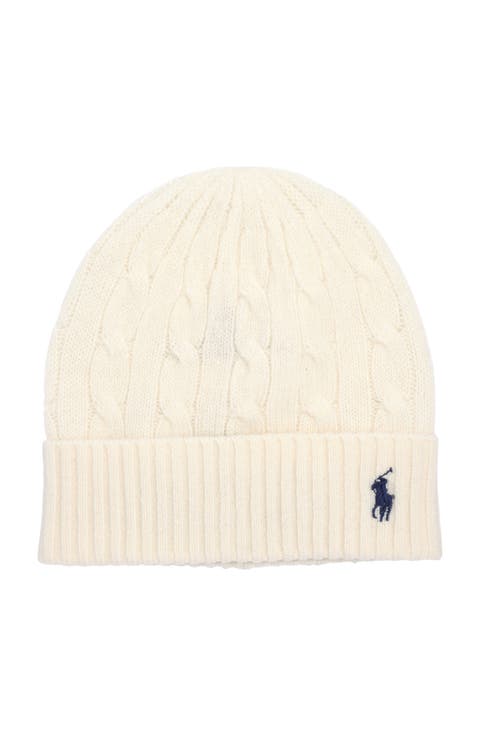 Wool Cashmere Cable Beanie