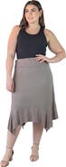 24seven Comfort Apparel Knee Length Elastic Waist Skirt