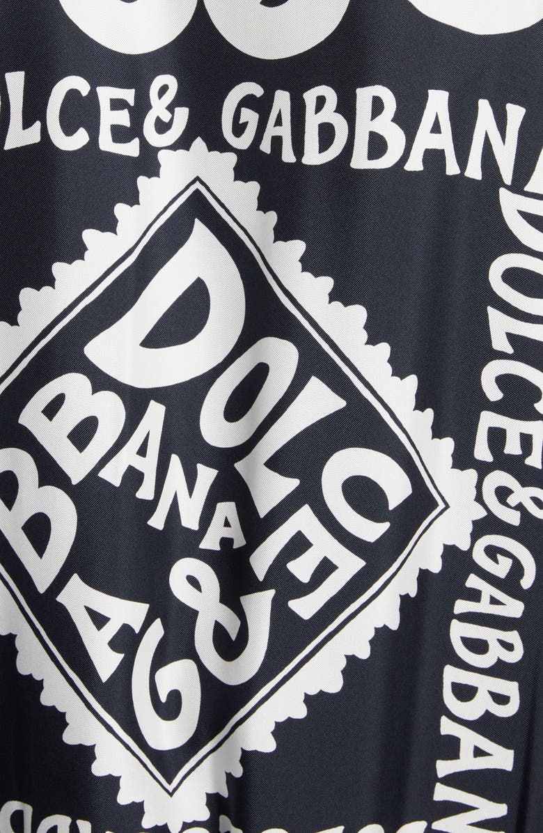 Dolce&Gabbana Oversize Marina Print Silk Twill Bomber Jacket, Alternate, color, 