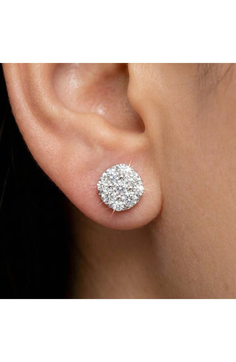 Bliss Diamond 1/2Ct TW Round Cut Diamond Pave Studs Lab Grown 10k Gold Earrings, Alternate, color, 10K Yellow Gold