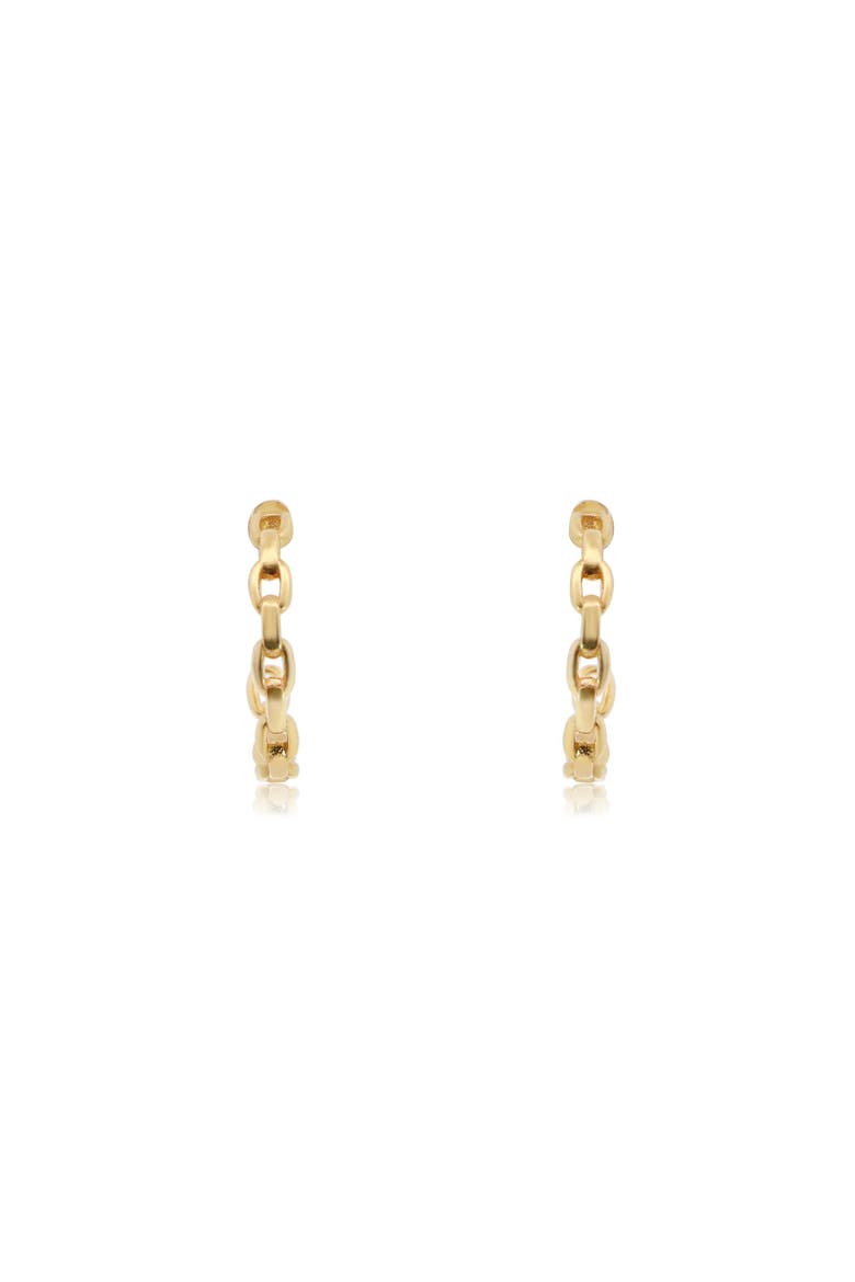 Oval Link Hoop Earrings, Alternate, color, Yellow Gold