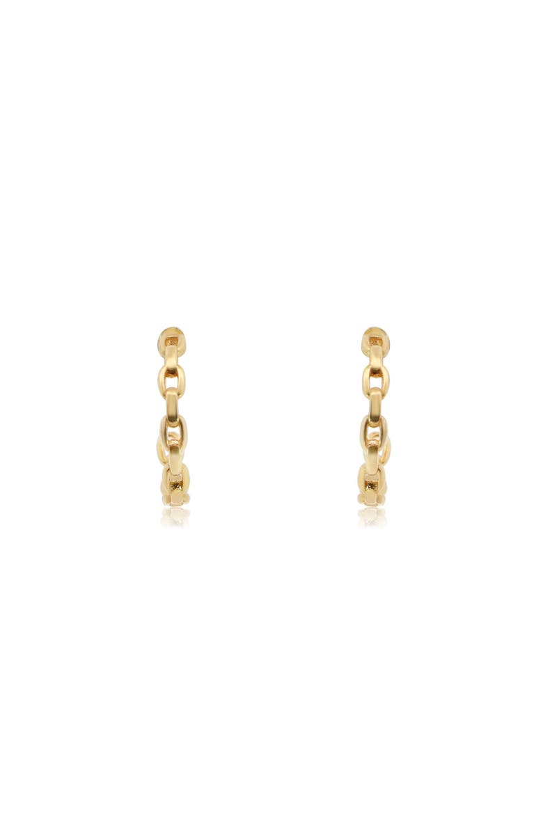The Lovery Fine Jewelry Oval Link Hoop Earrings, Alternate, color, Yellow Gold