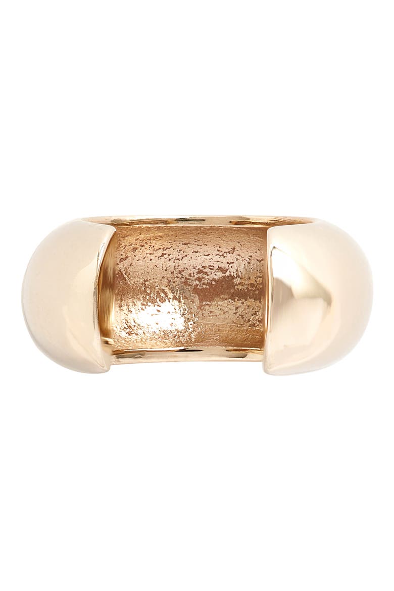 Thick Round Ear Cuff, Alternate, color, YELLOW GOLD
